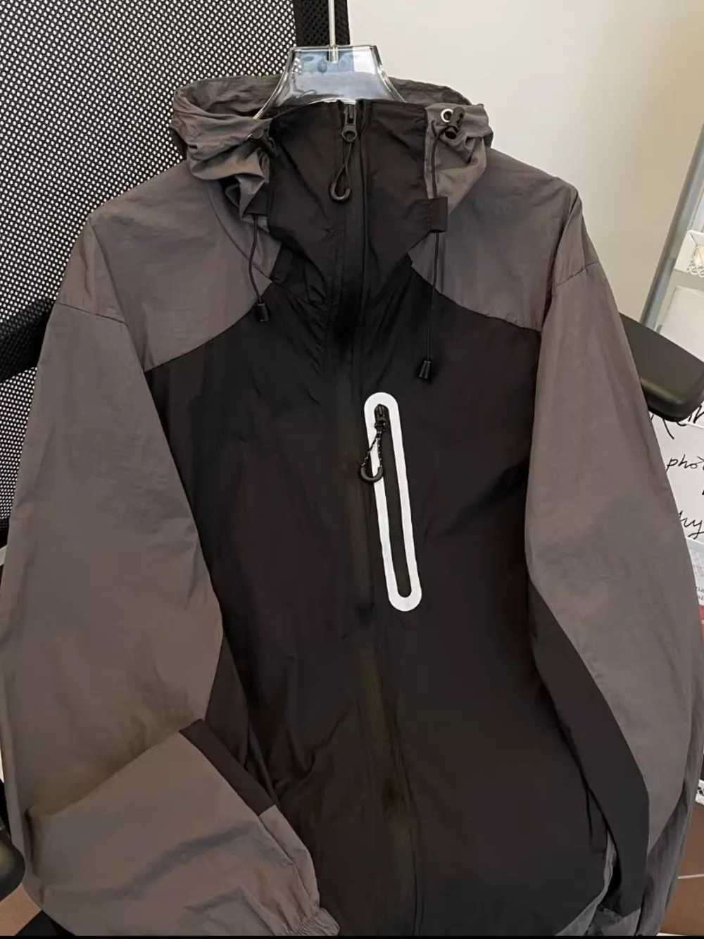 Men's Color Block Windproof Hooded Jacket, image 5