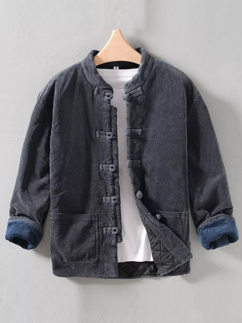 Men's Button Front Long Sleeve Jacket, image 2
