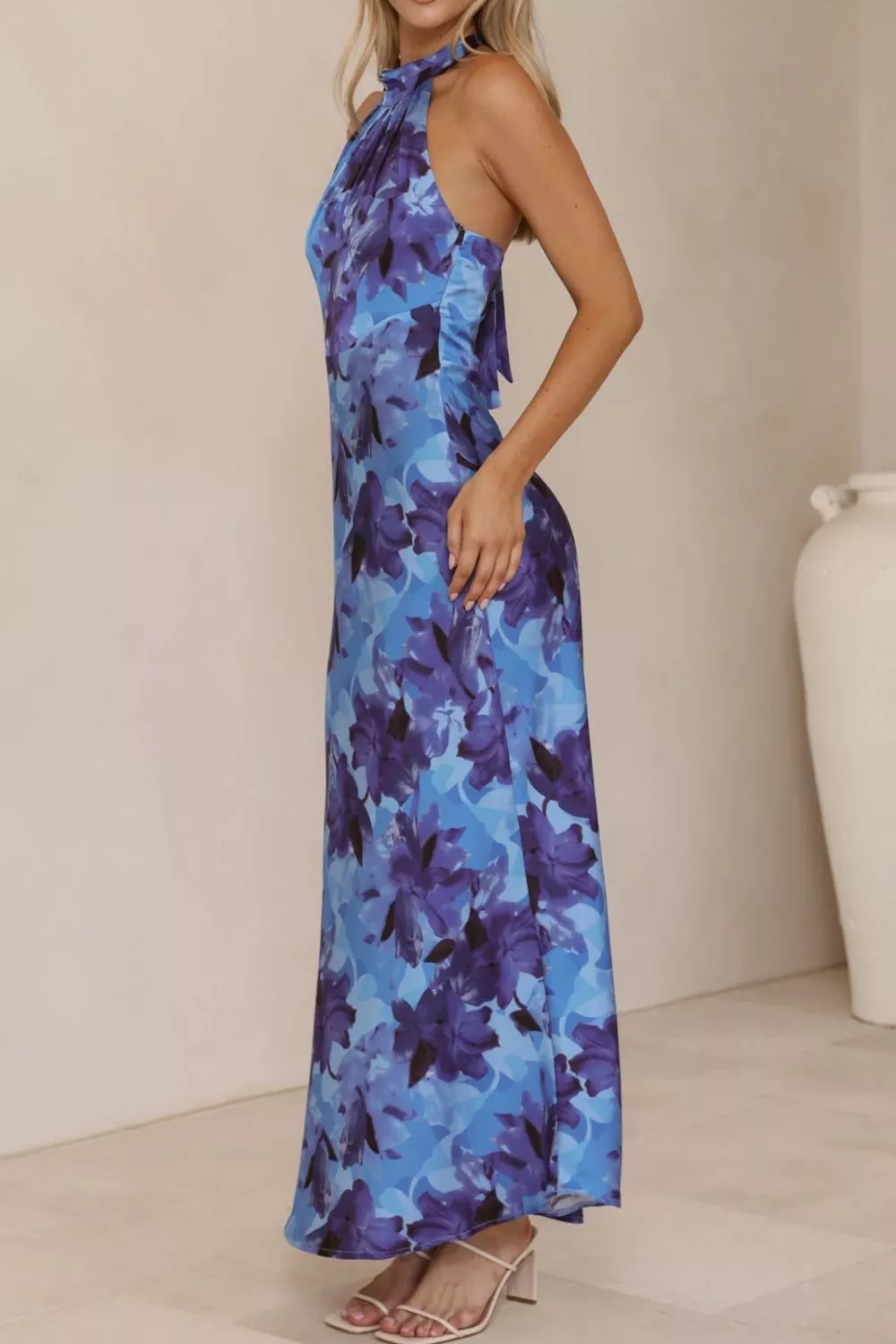 Floral Print Halter Neck Maxi Dress, image 11