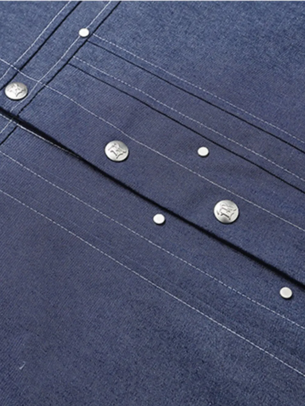 Men's Snap Down Long Sleeve Denim Jacket, image 7