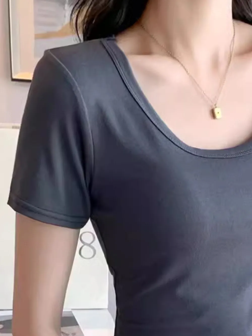 Plus Size Round Neck Short Sleeve T-Shirt, image 21