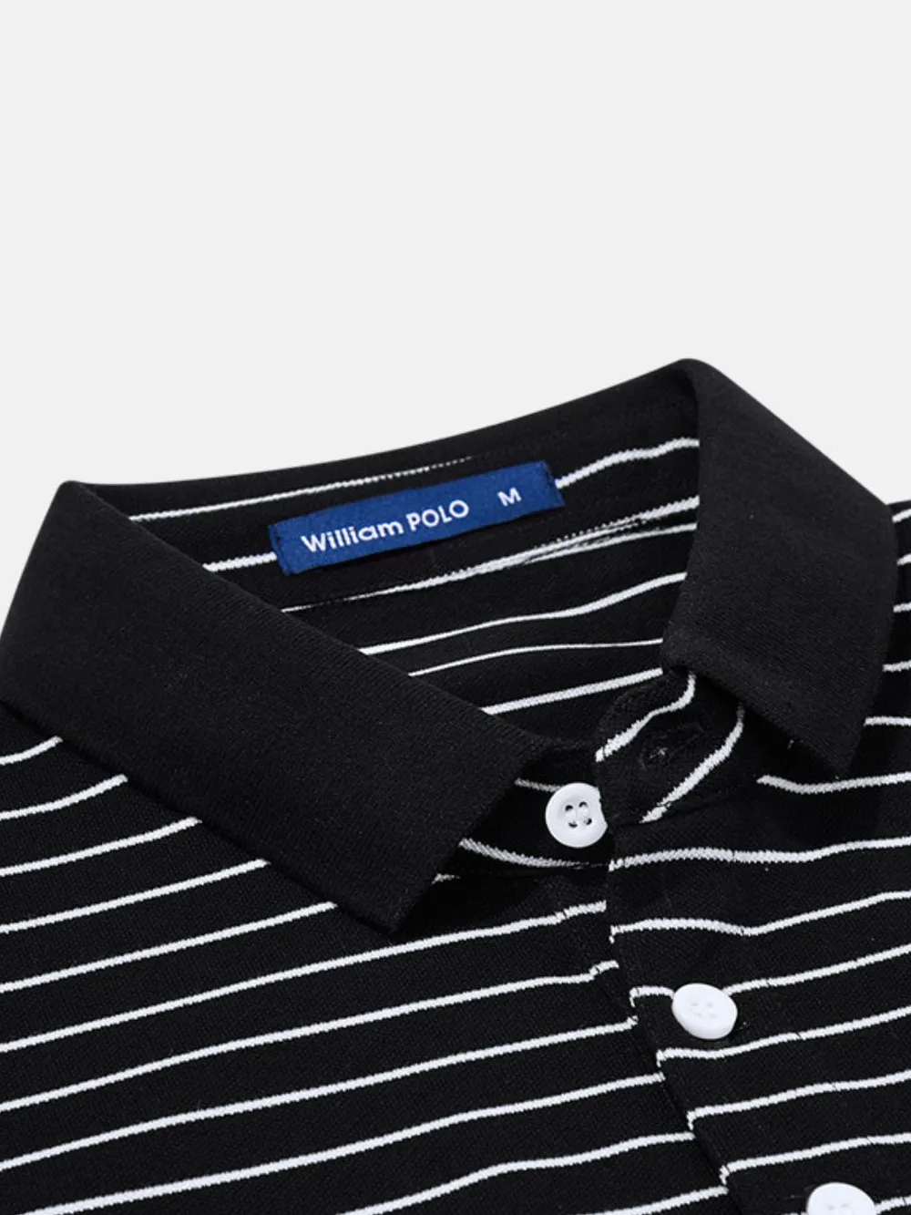 Men's Plus Size Striped Short Sleeve Polo Shirt, image 3