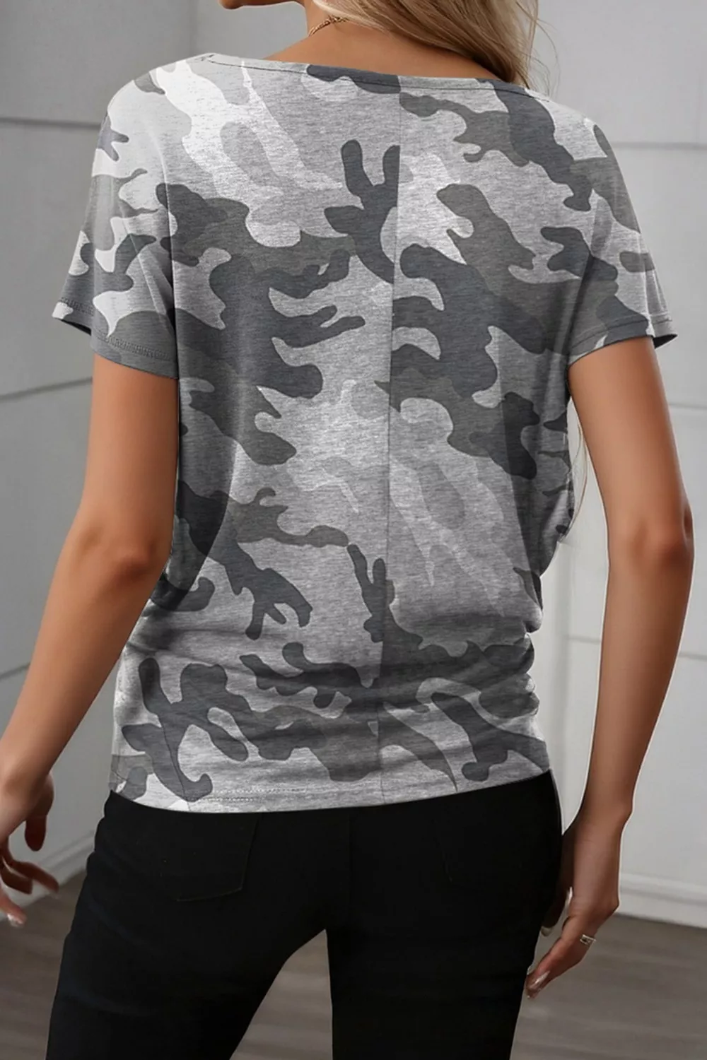 Camo Print Casual T Shirt, image 5