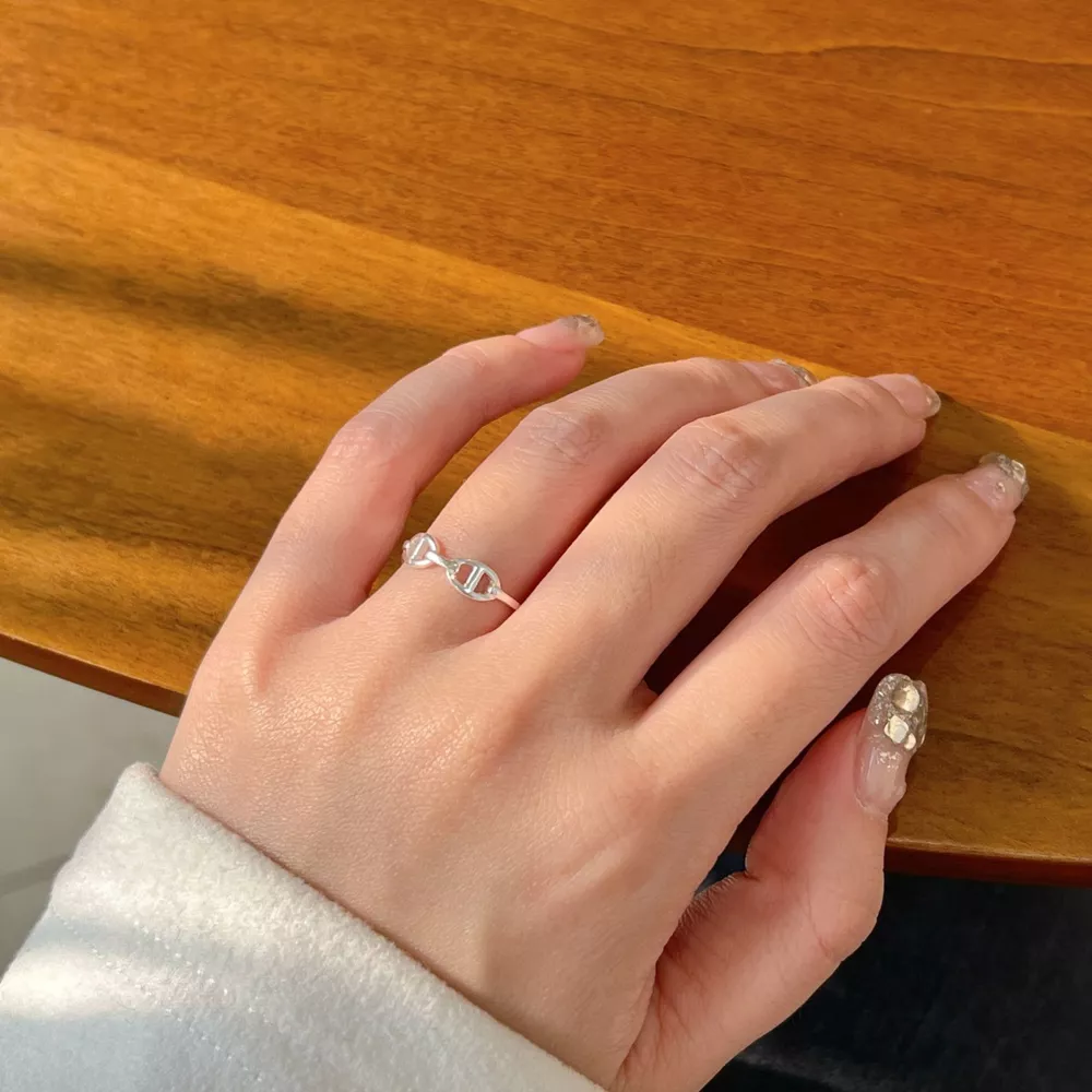 925 Sterling Silver Geometric Ring, image 4