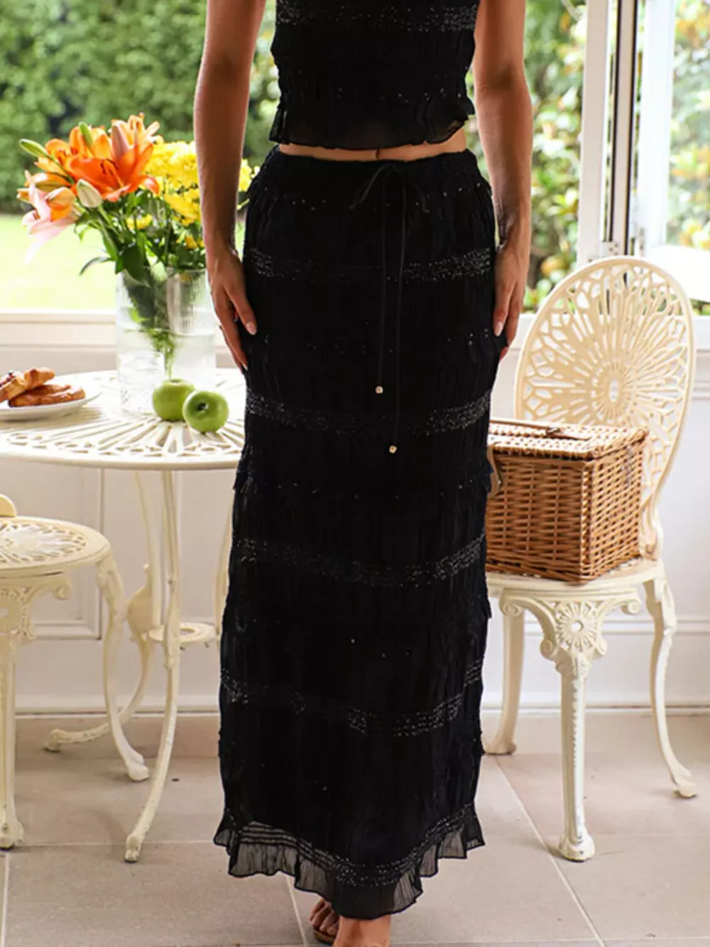 Sleeveless Top and Maxi Skirt Set, image 14