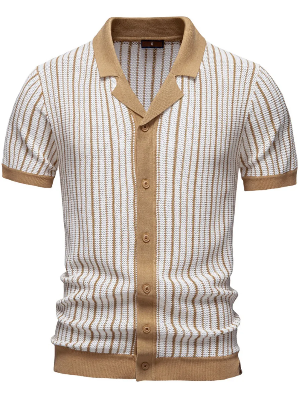 Men's Stripe Button Down Cardigan, image 2
