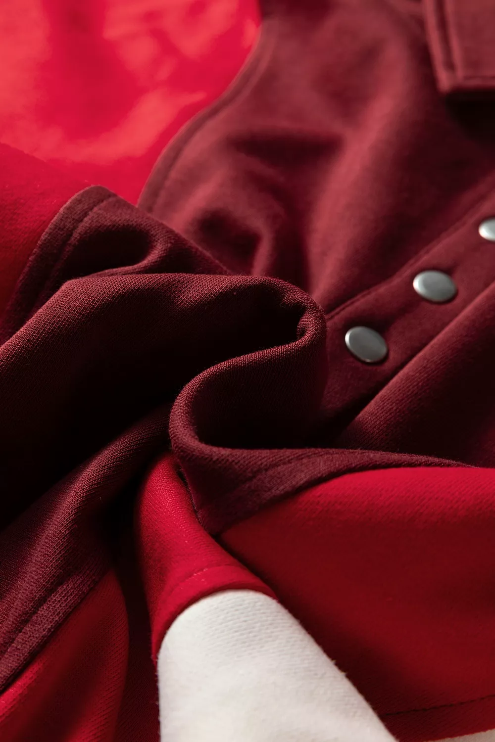 Color-Block Snap-Button Oversized Sweatshirt, image 8
