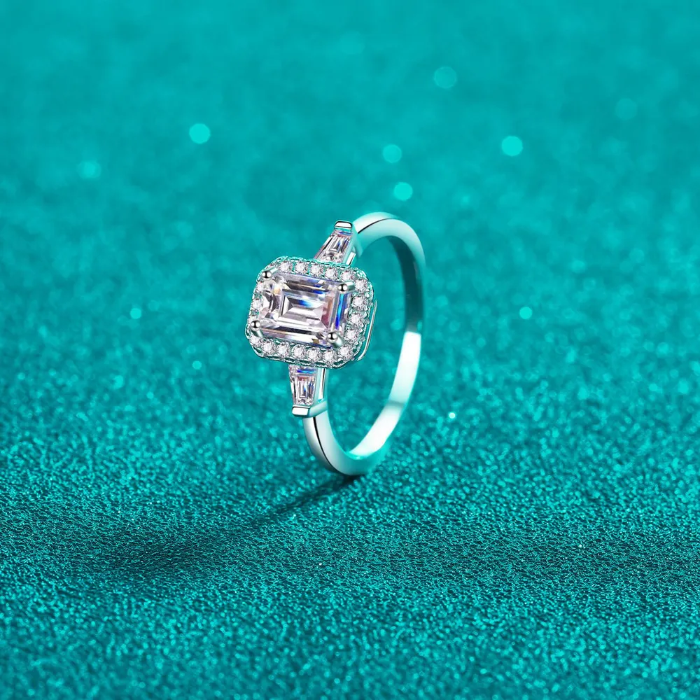 1 Carat Moissanite 925 Sterling Silver Ring, image 5