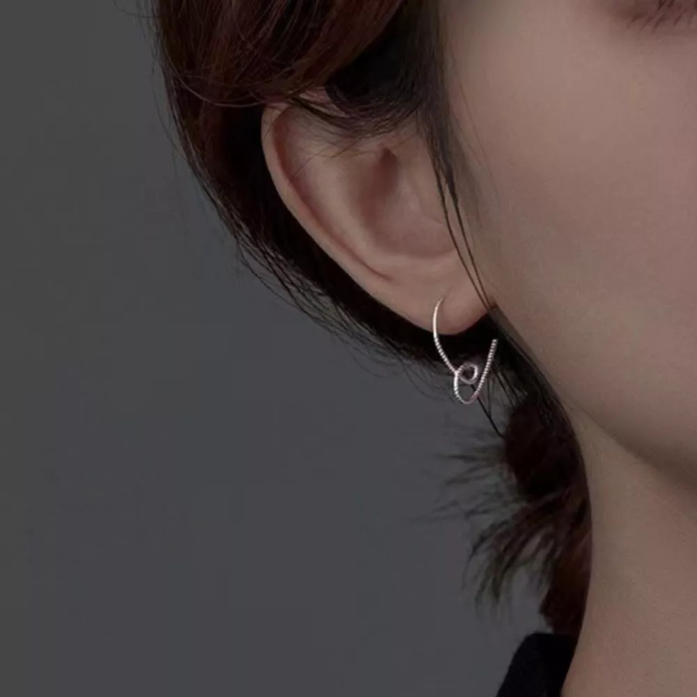 Heart-Shaped Dangle Earrings, image 4