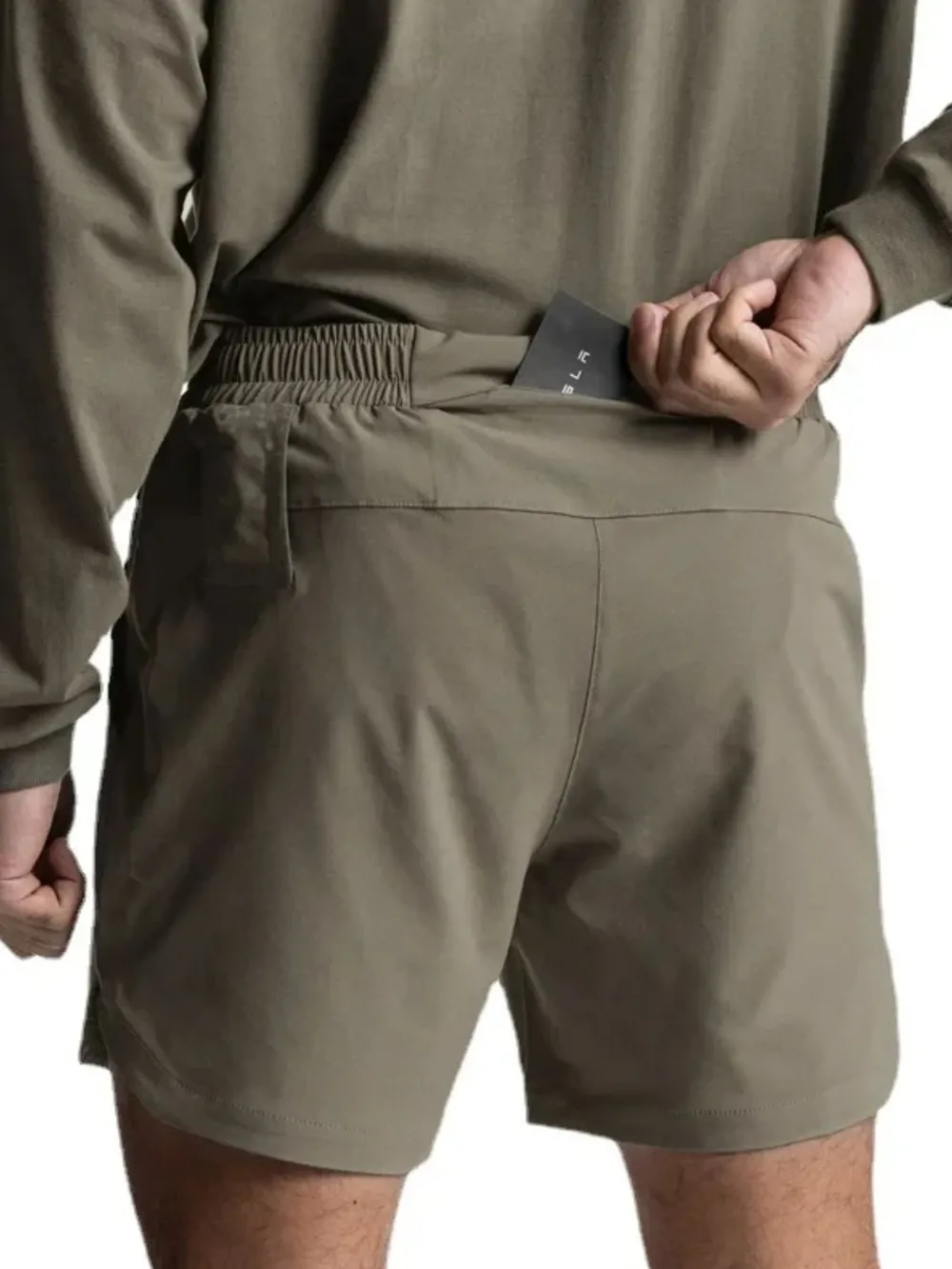 Men's Elastic Waist Active Shorts, image 2