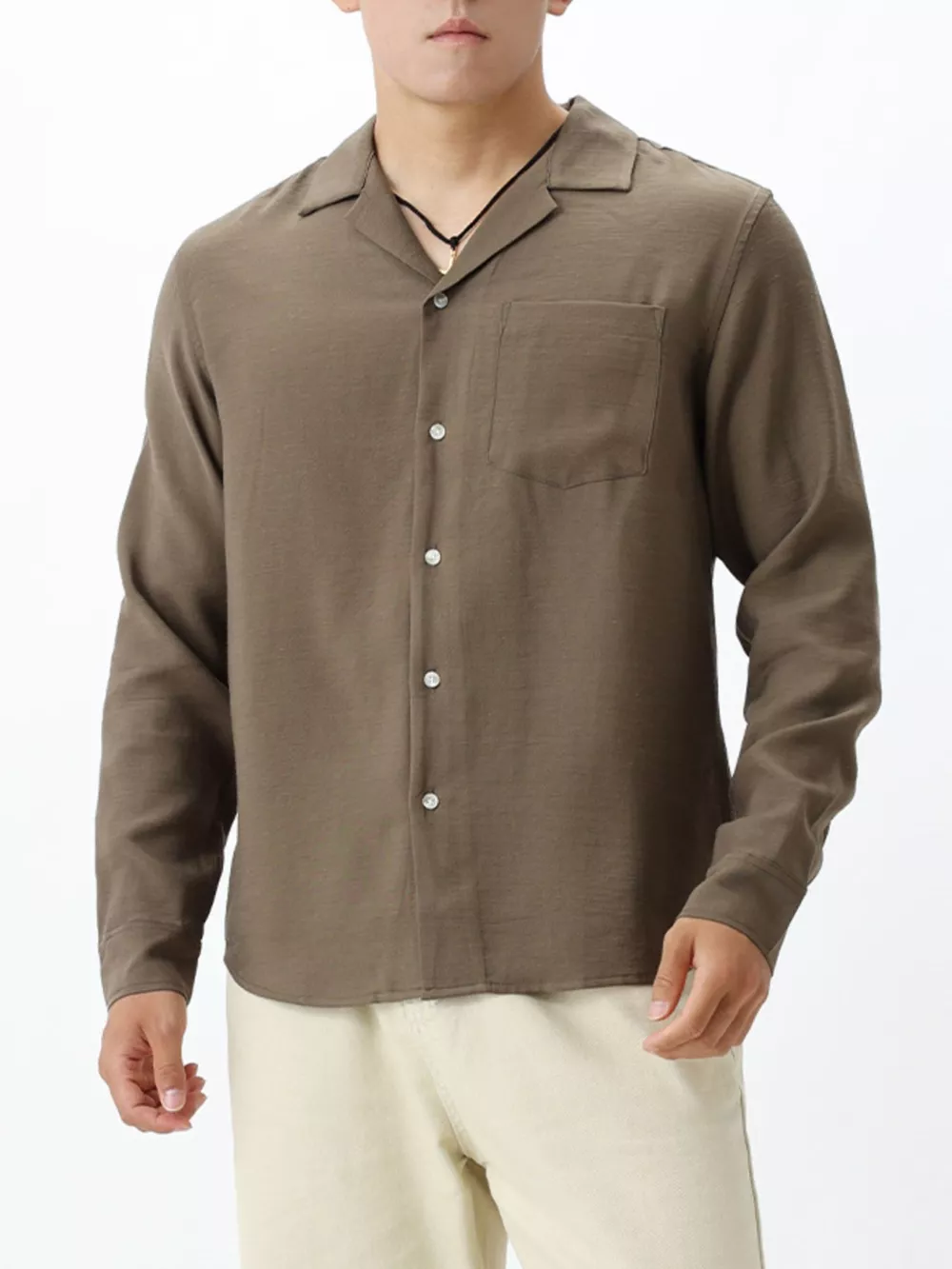 Men's Plus Size Button Up Long Sleeve Shirt, image 8