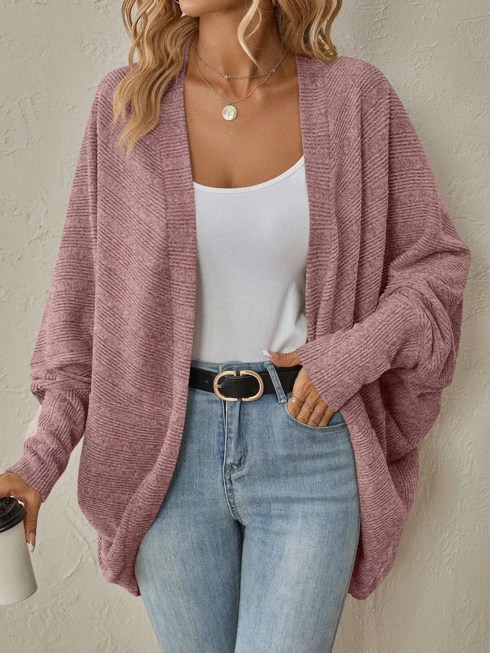 Open Front Cocoon Cardigan, image 4