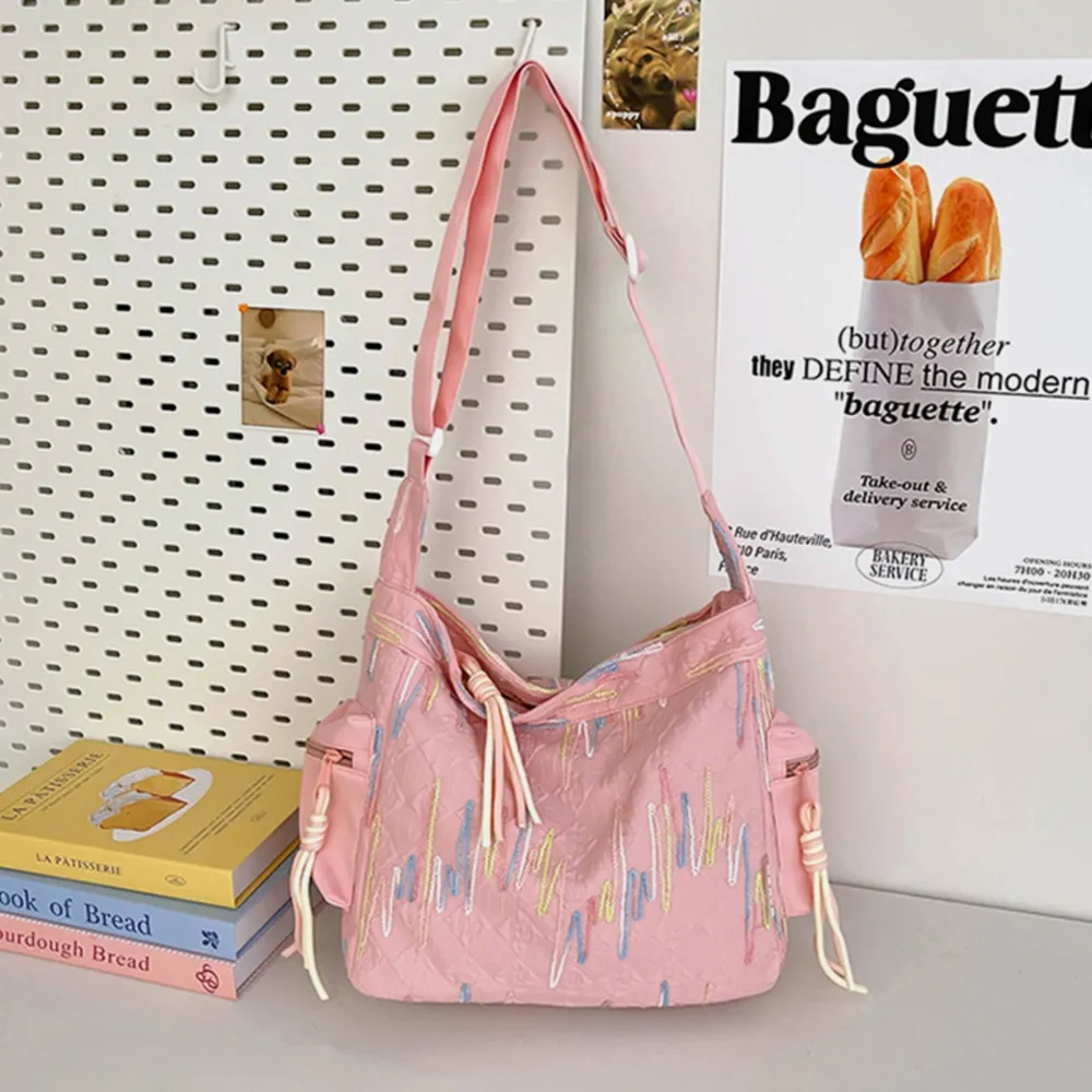 Contrast Texture Shoulder Bag, image 6