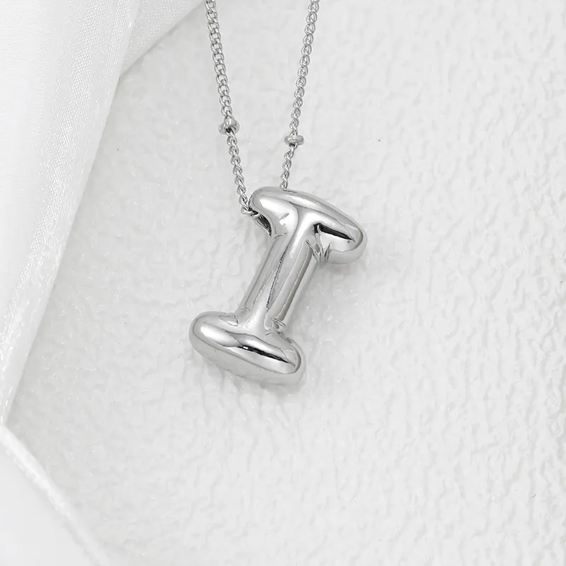 Copper Bubble Letter Pendant Necklace, image 11