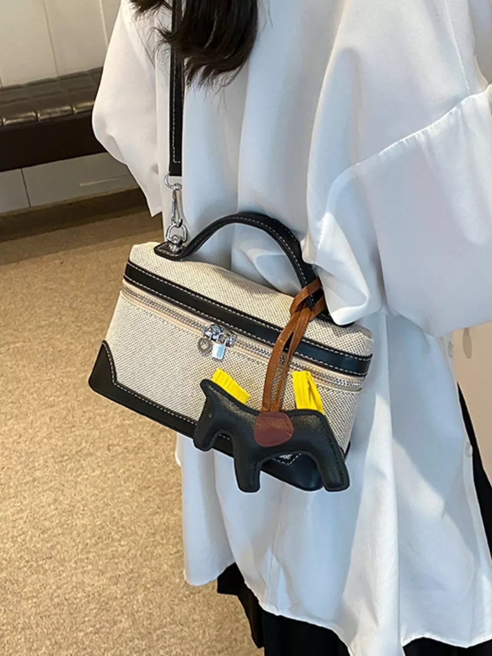 Top Handle Detachable Strap Handbag, image 8