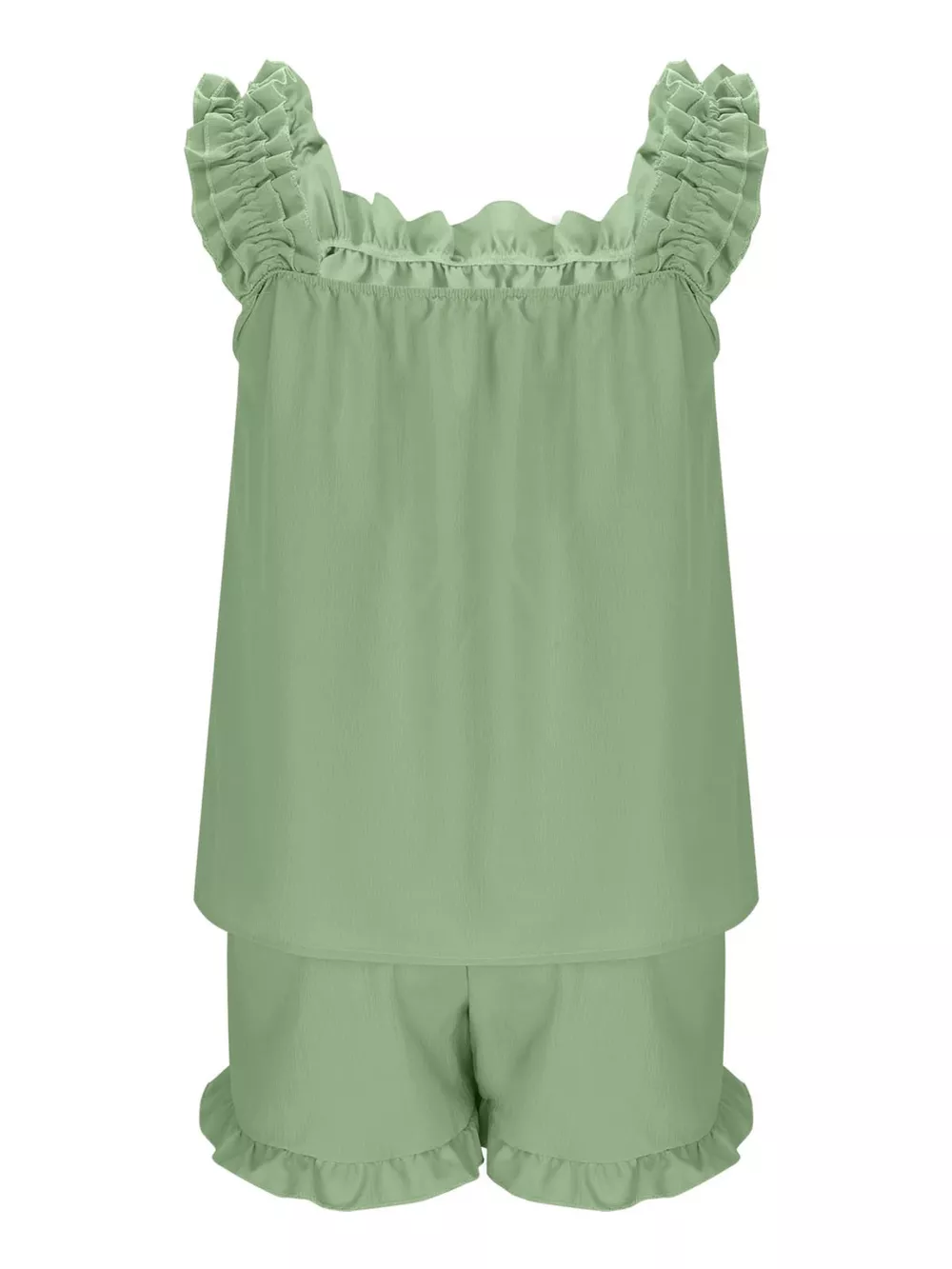 Ruffle Trim Sleeveless Top and Shorts Set, image 24