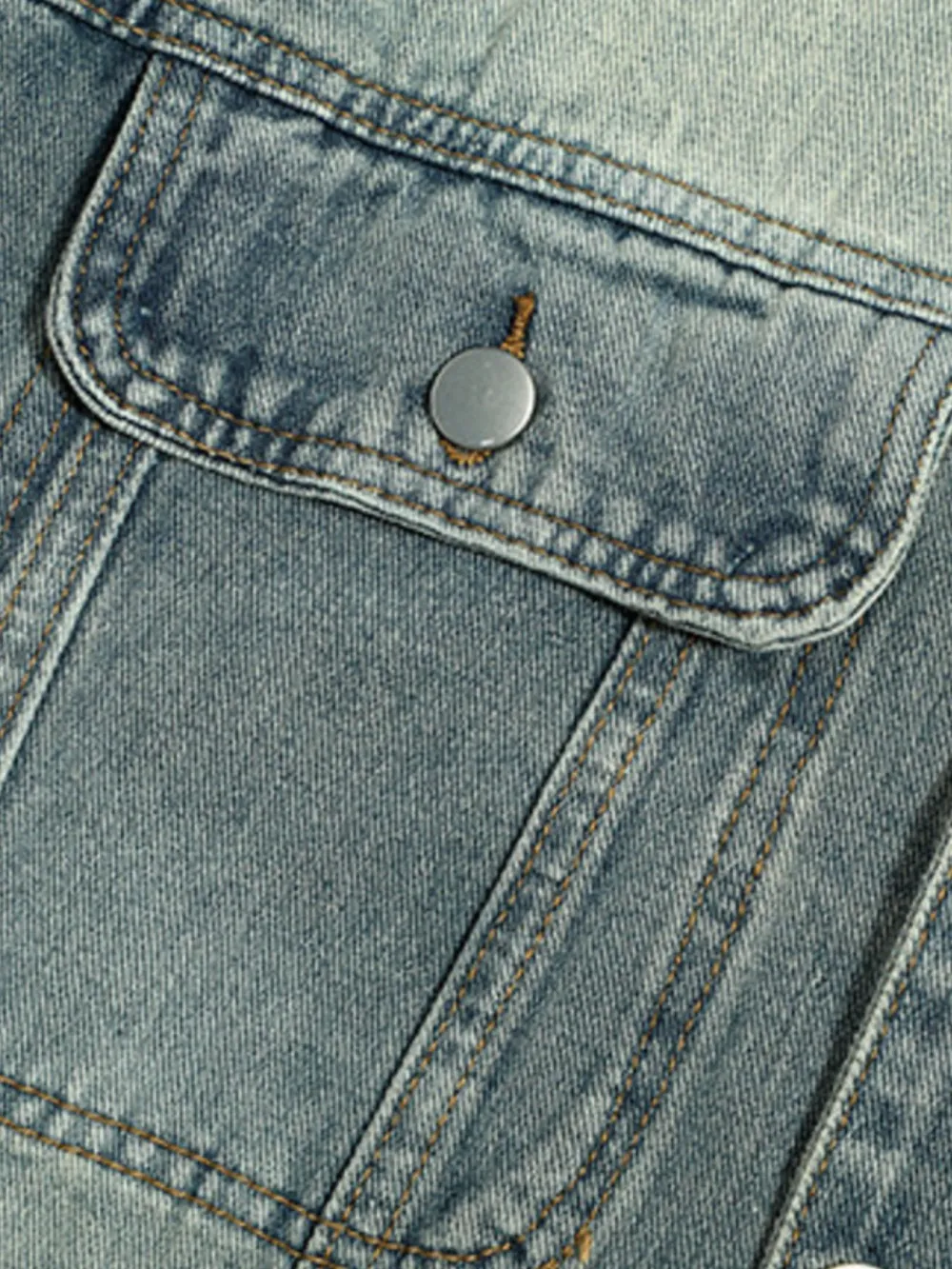 Men's Button Up Long Sleeve Denim Jacket, image 7