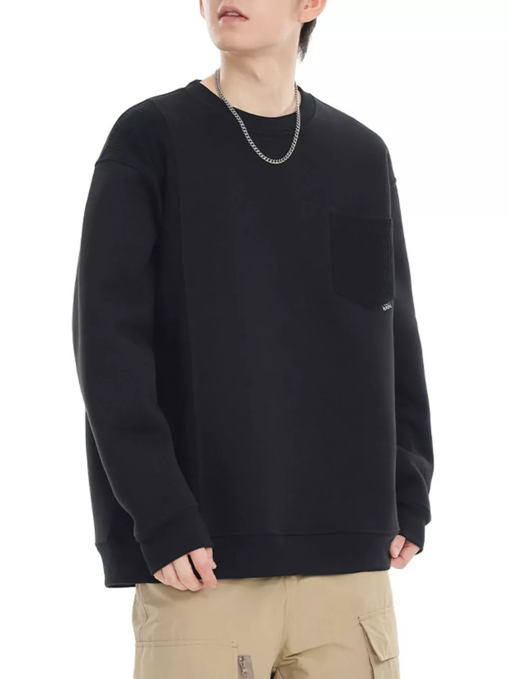 Men's Plus Size Casual Round Neck Long Sleeve Sweatshirt, image 7