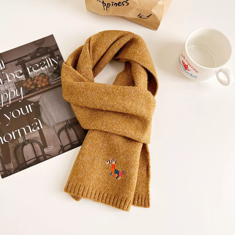 Embroidered Warm Winter Scarf, image 6