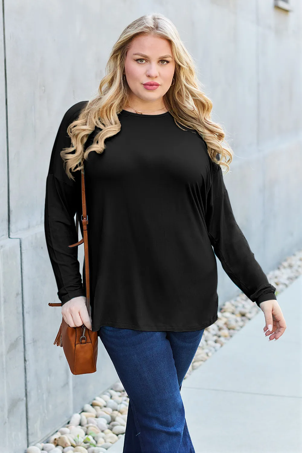 Full Size Round Neck Dropped Shoulder T-Shirt, image 13