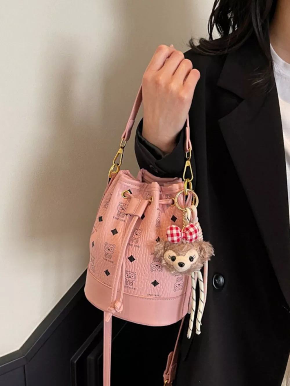 Drawstring Bucket Crossbody Bag, image 5