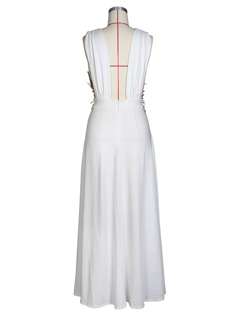 Deep V-Neck High Slit Maxi Dress, image 17
