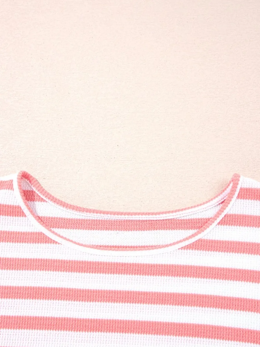 Striped Long Sleeve Ribbed Blouse, image 4