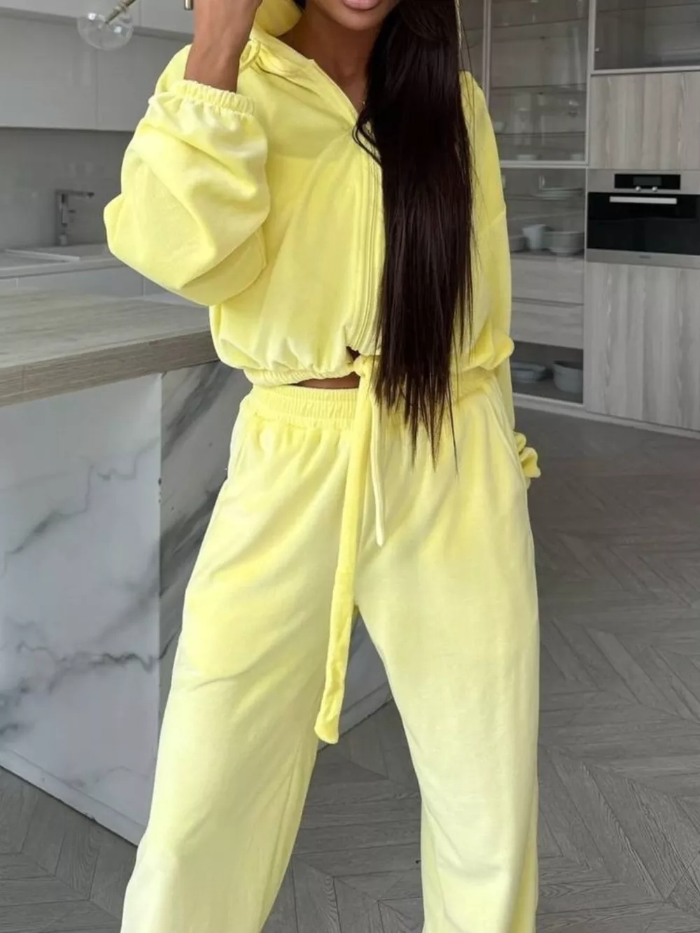 Zip-Up Hoodie and Joggers Set, image 18
