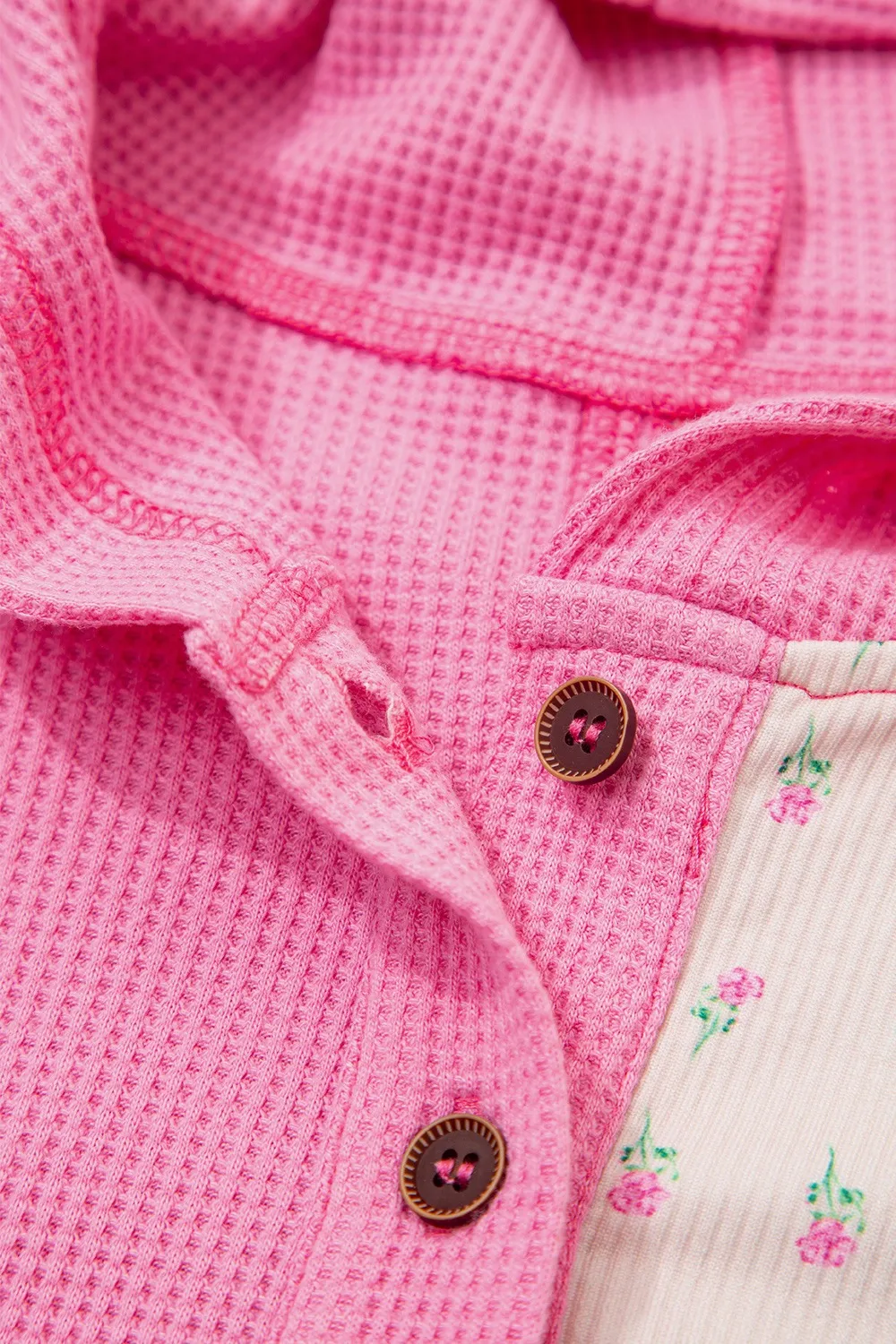 Color Block Button Detail Hoodie, image 7