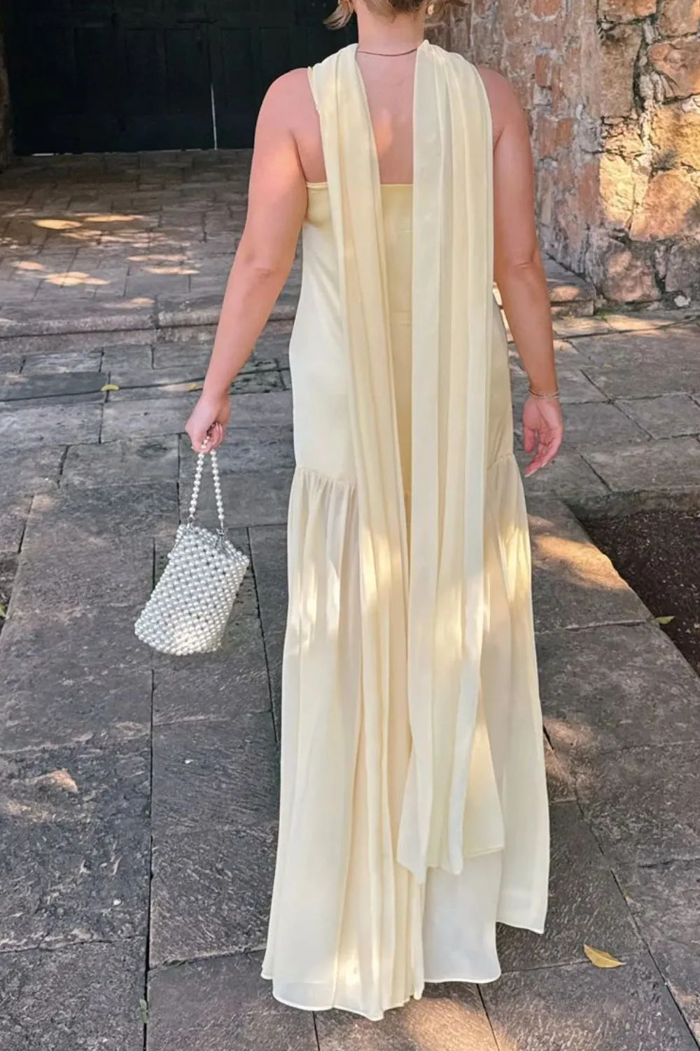 Adjustable Strap Maxi Cami Dress with Scarf, image 9