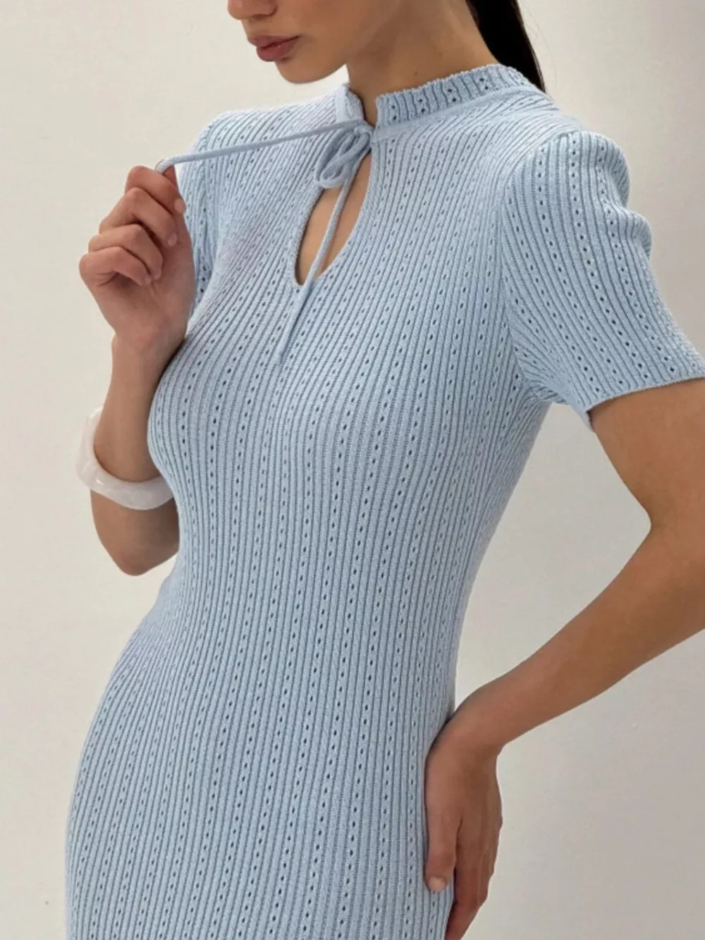 Short Sleeve Knitted Mermaid Dress, image 17