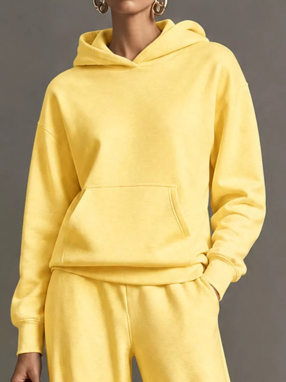 Kangaroo Pocket Hoodie and Pants Set, image 21