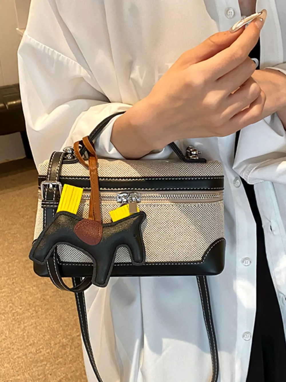 Top Handle Detachable Strap Handbag, image 5