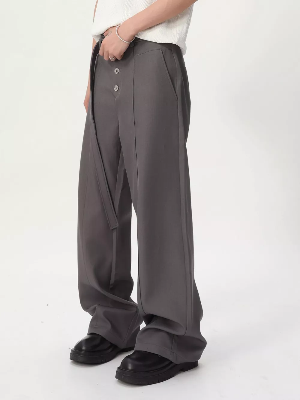 Men's High-Waisted Wide-Leg Pants, image 4
