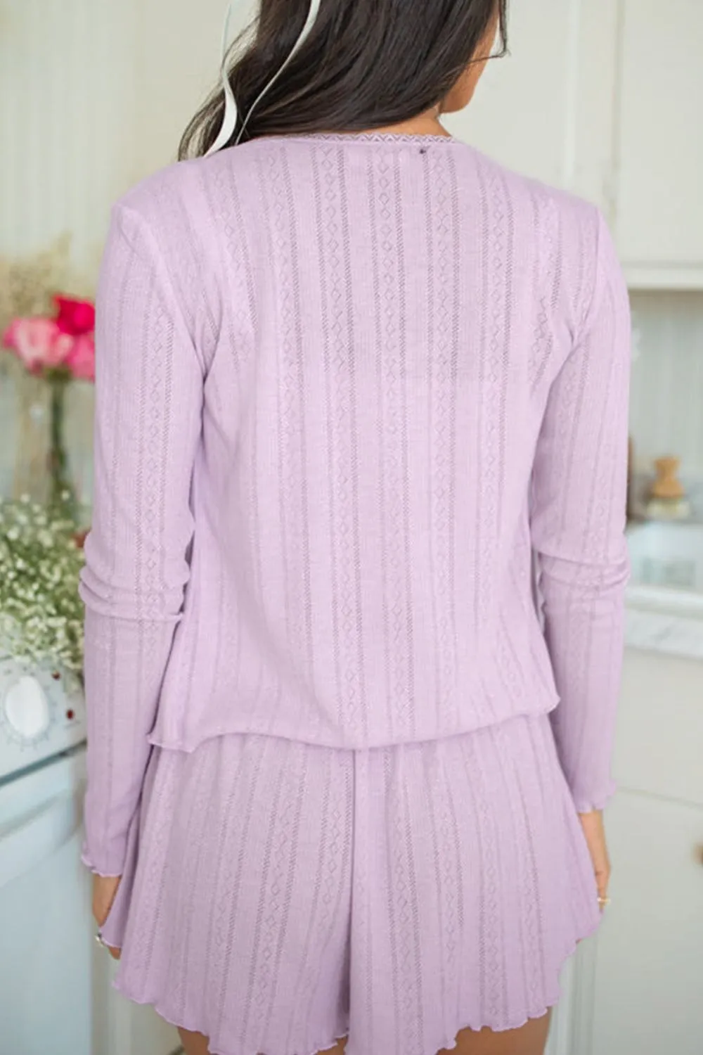 Button Down Cardigan, Cami and Shorts Set, image 5