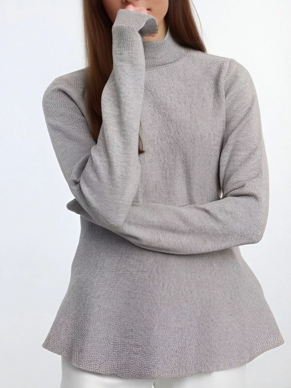 Mock Neck Long Sleeve Sweater, image 11