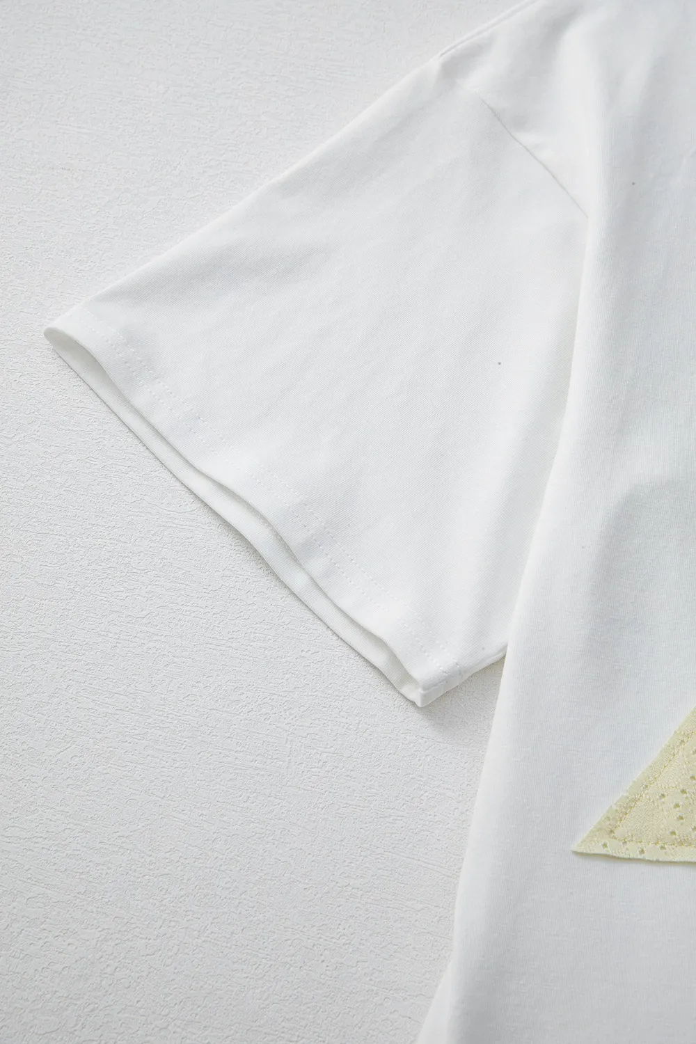 Star Layered Patched Graphic Drop Shoulder Half Sleeve Loose Tee, image 5