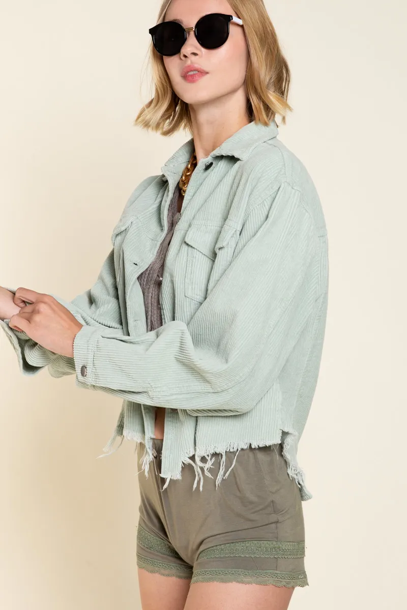 Button Down Corduroy Trucker Jacket, image 2
