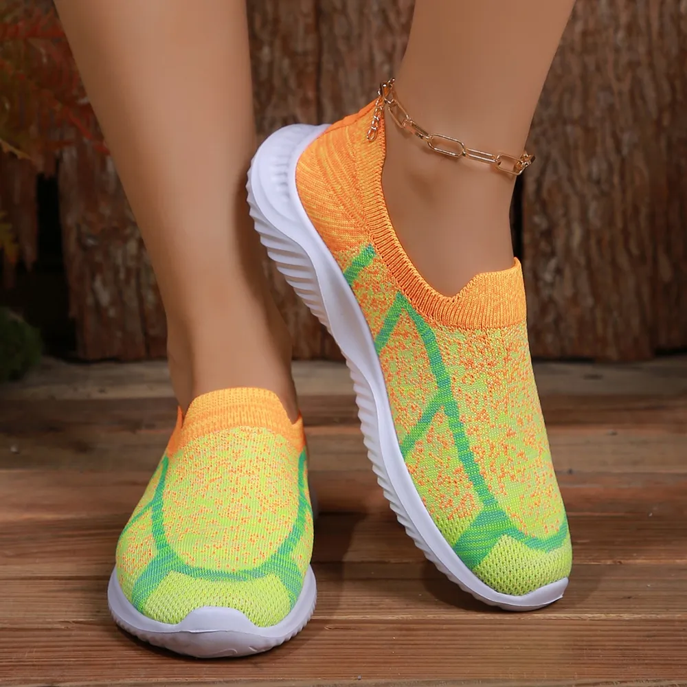 Breathable Mesh Round Toe Sneakers, image 4