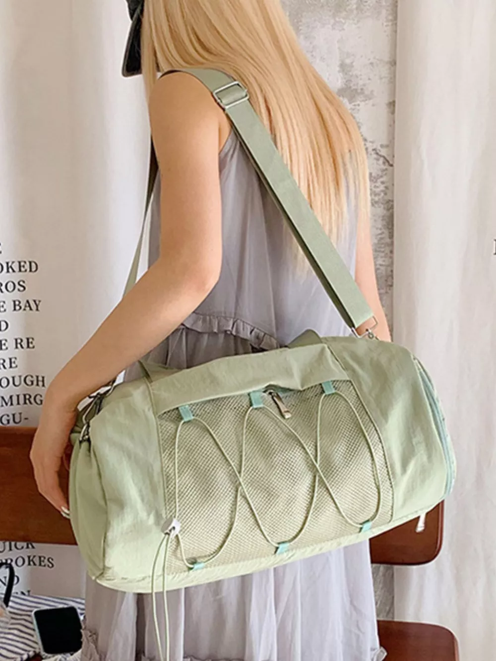Duffel Bag with Mesh Pocket, image 4