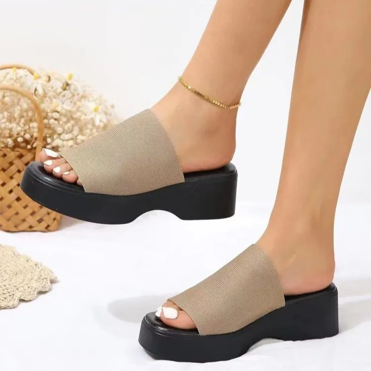 Open Toe Platform Cloth Sandals, image 10
