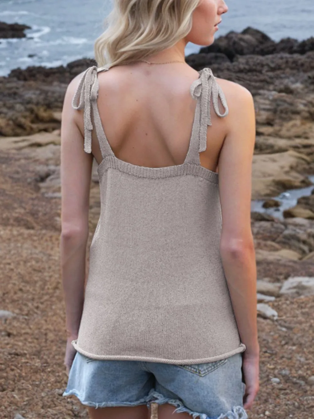 Tie Shoulder V-Neck Sweater Vest, image 22