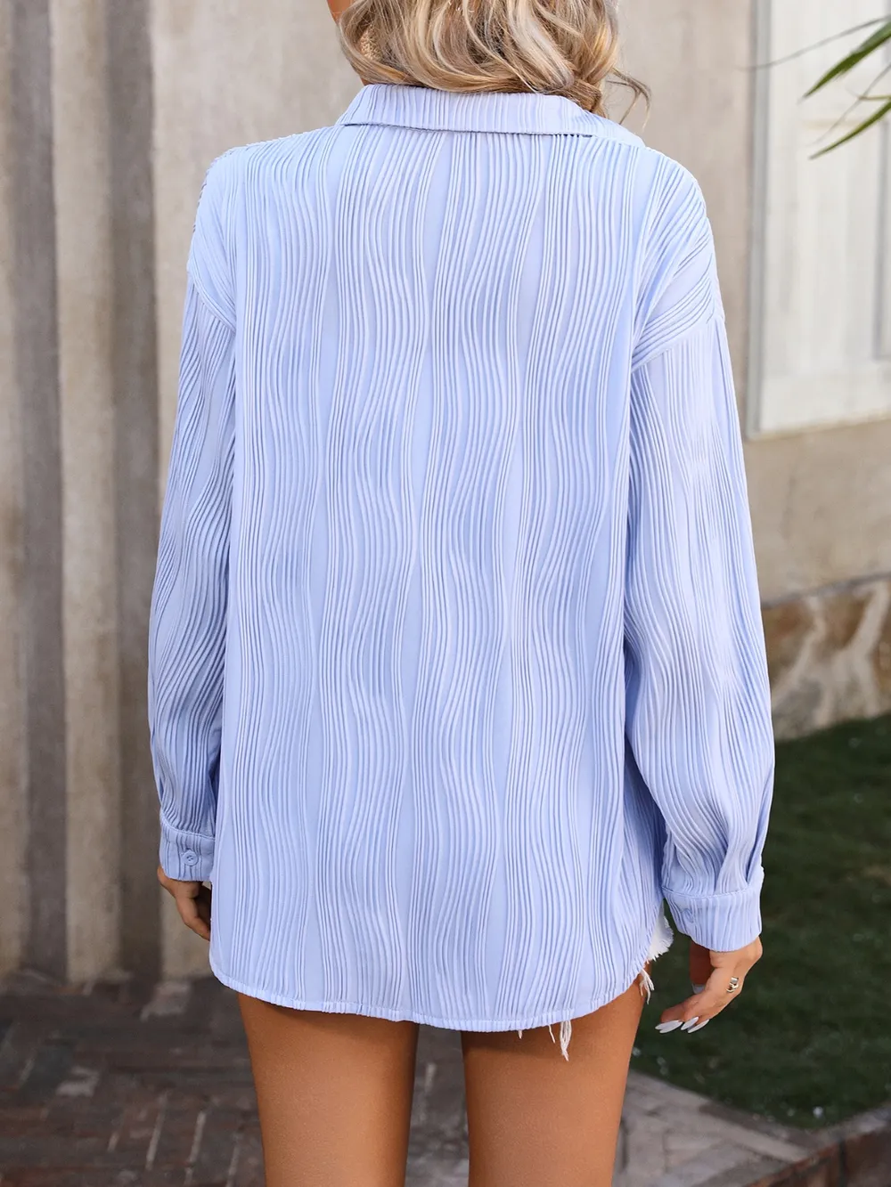 Button Up Dropped Shoulder Shirt, image 28