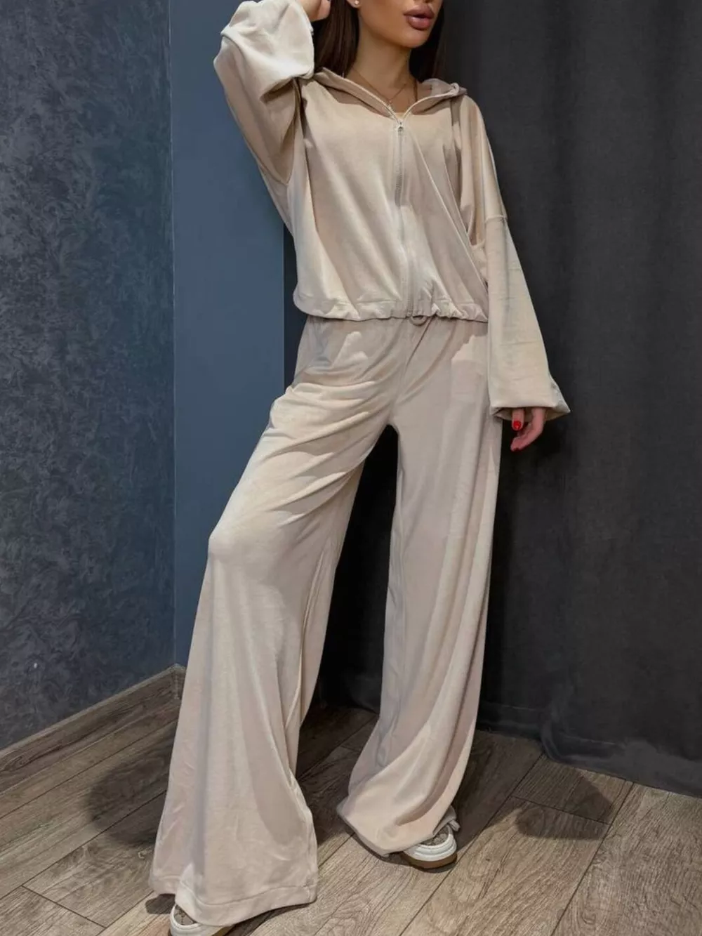 Zip Up Cropped Outerwear and Pants Set, image 14