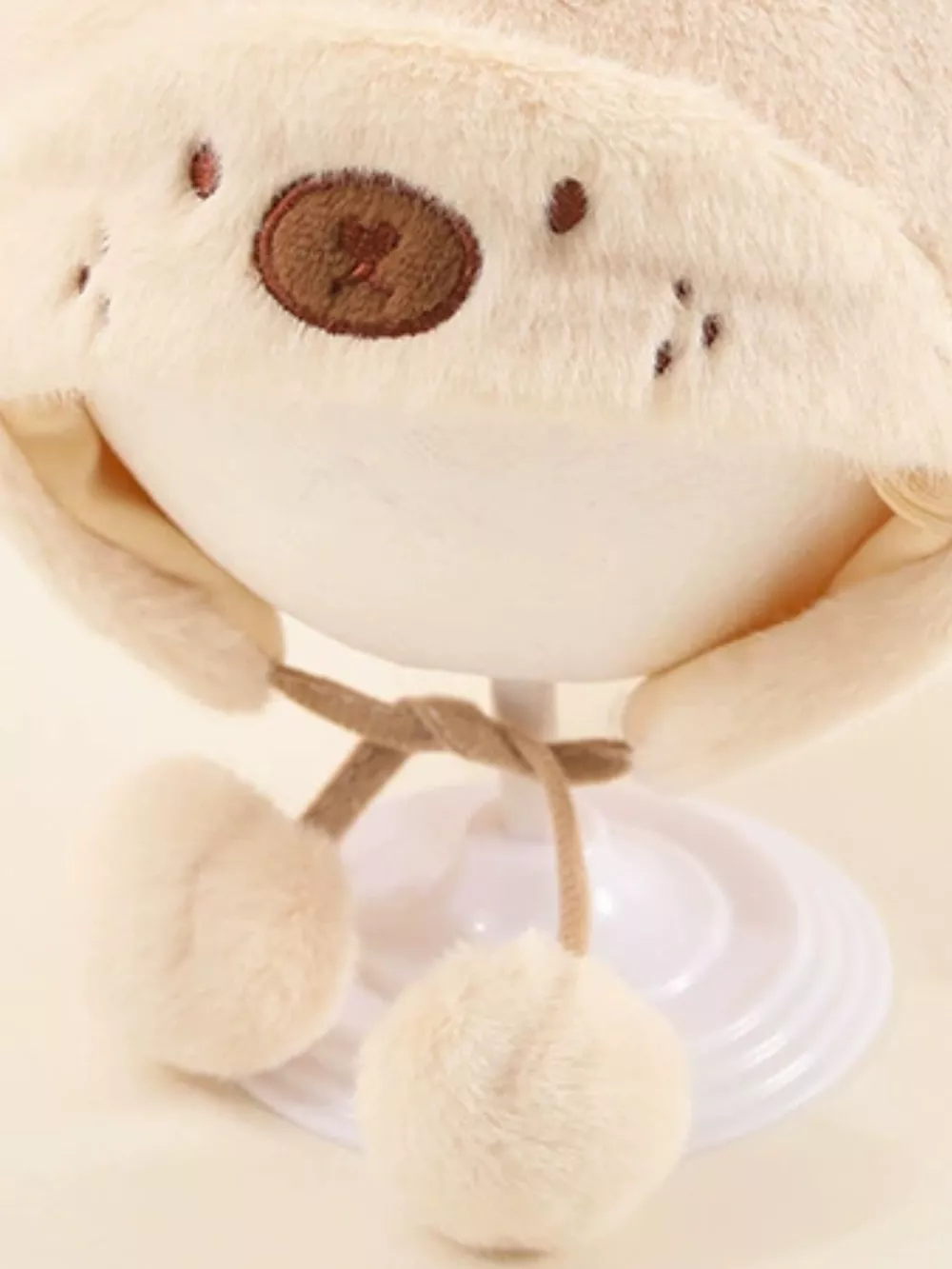 Children's Cute Bear Ear Plush Hat, image 4