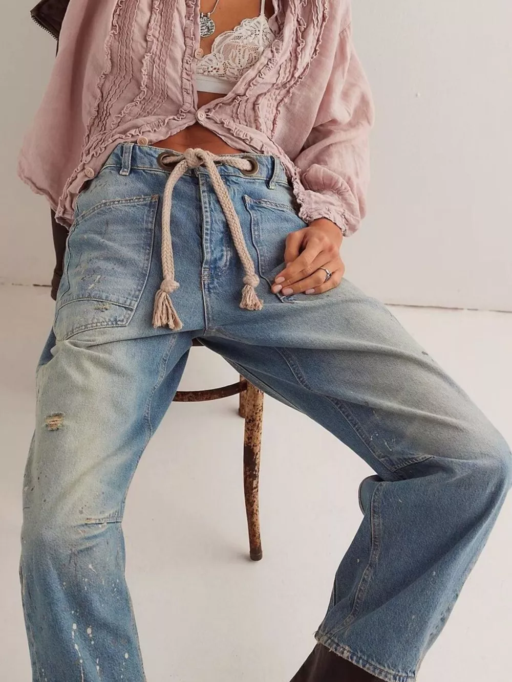 Washed Relaxed Fit Jeans, image 9