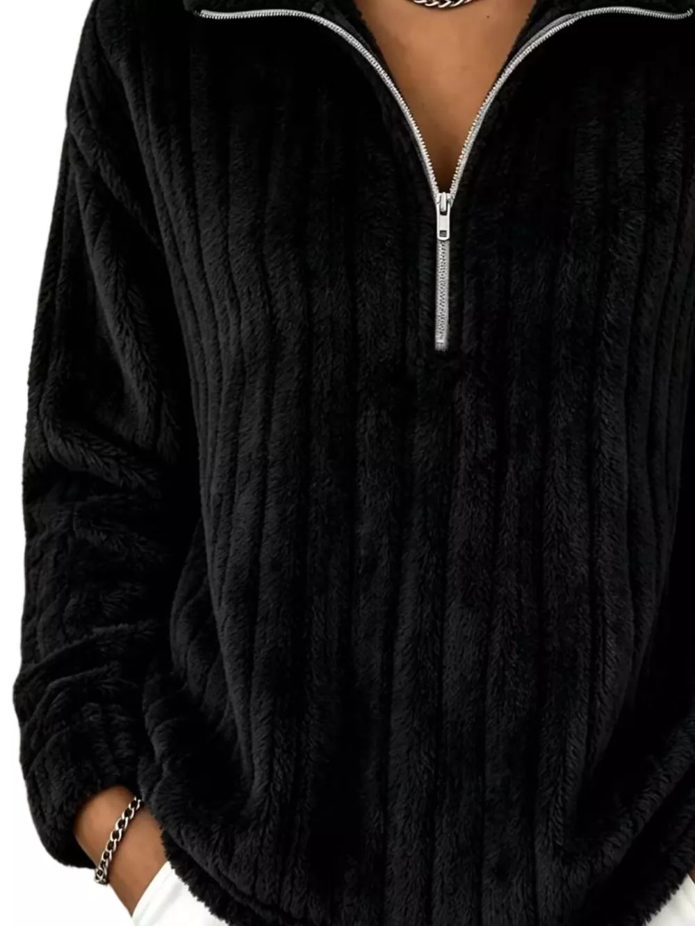 Quarter-Zip Dropped Shoulder Sweatshirt, image 15