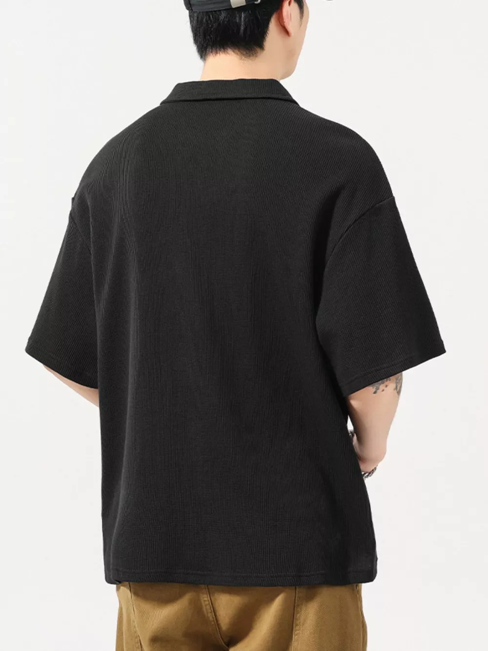 Men's Plus Size Collared Neck Half Sleeve Polo, image 3