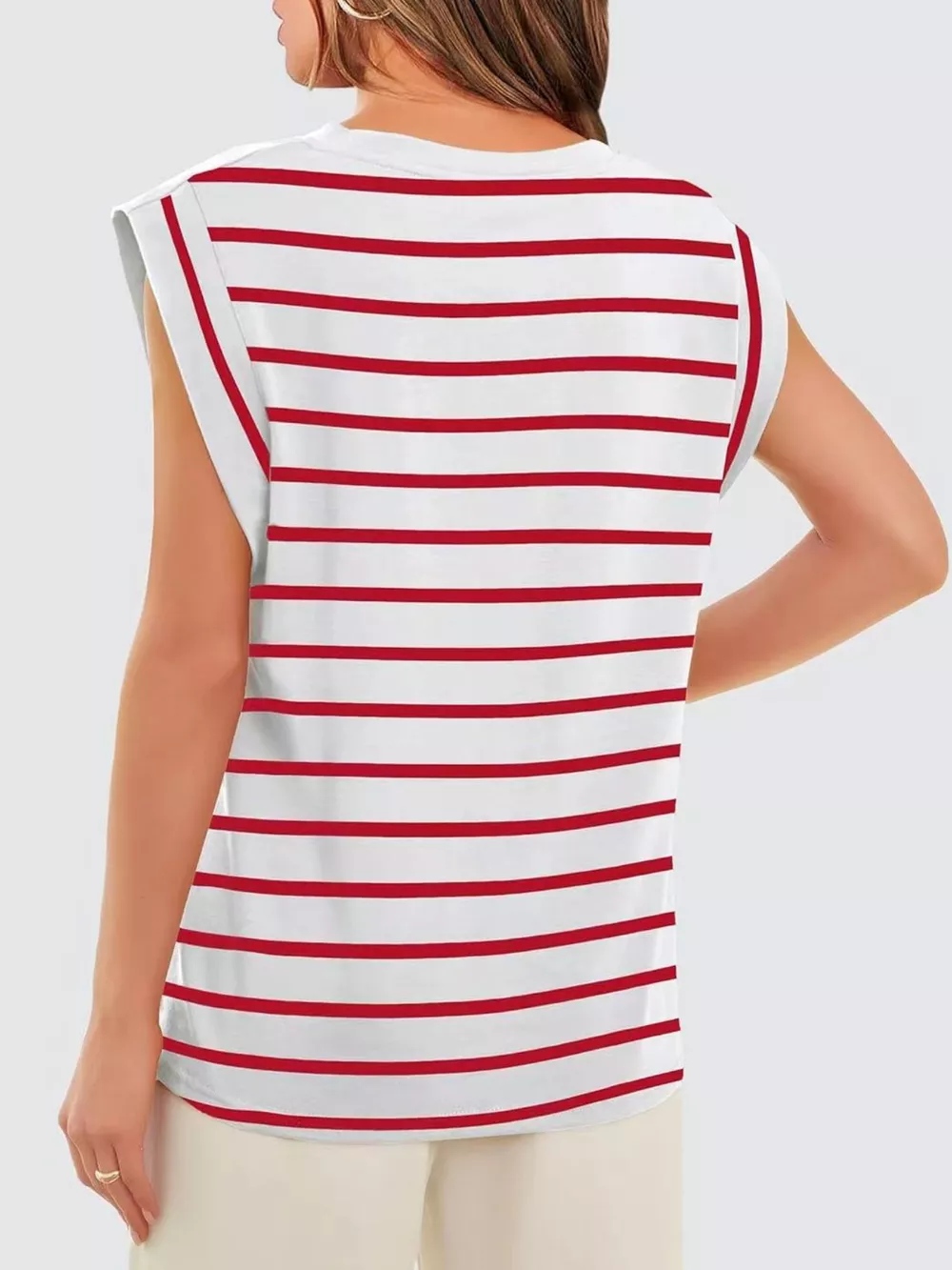 Striped Round Neck Tank, image 9