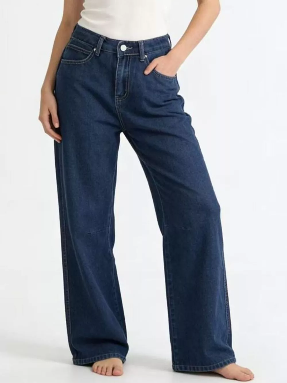 High-Waisted Wide Leg Jeans